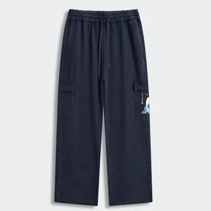 Tokyo-Tiger Keep Calm Penguin Washed Utility Sweatpants
