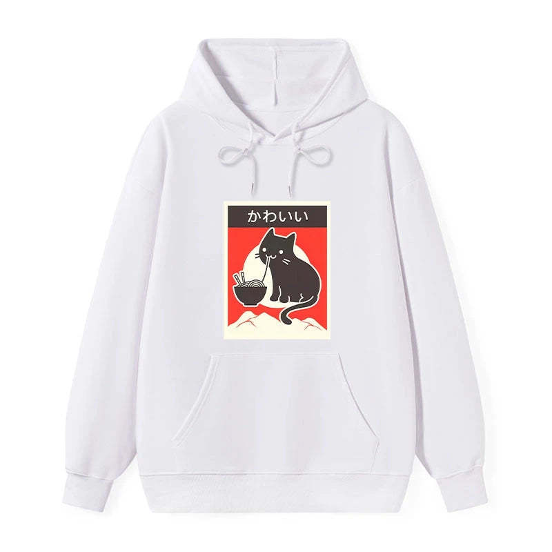Tokyo-Tiger "Kawaii" Vintage Style Japenese Ramen Cat Classic Hoodie-tokyo-tiger