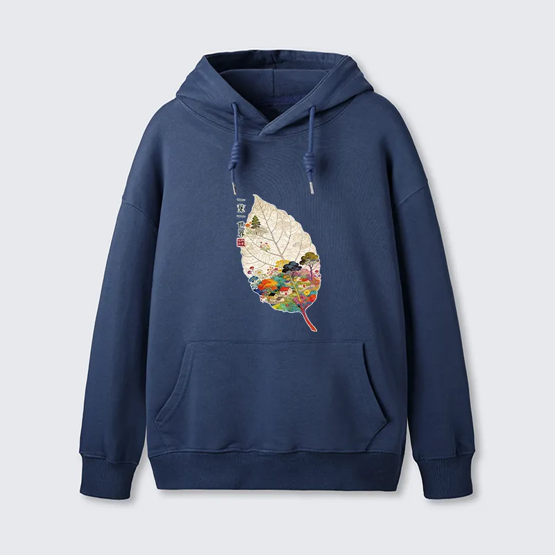 Tokyo-Tiger One Leaf Holds A Tiny Colorful World Classic Hoodie