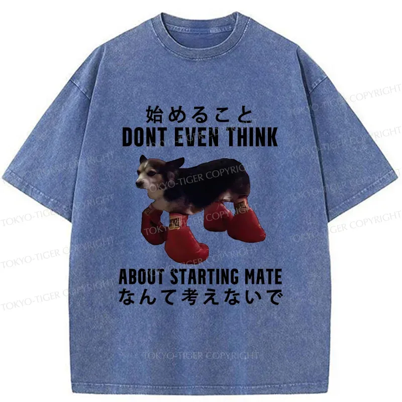 Tokyo-Tiger Funny Violent Boxer Washed T-Shirt