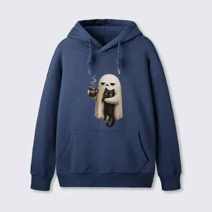 Tokyo-Tiger Ghost Cat Coffee Mood Classic Hoodie