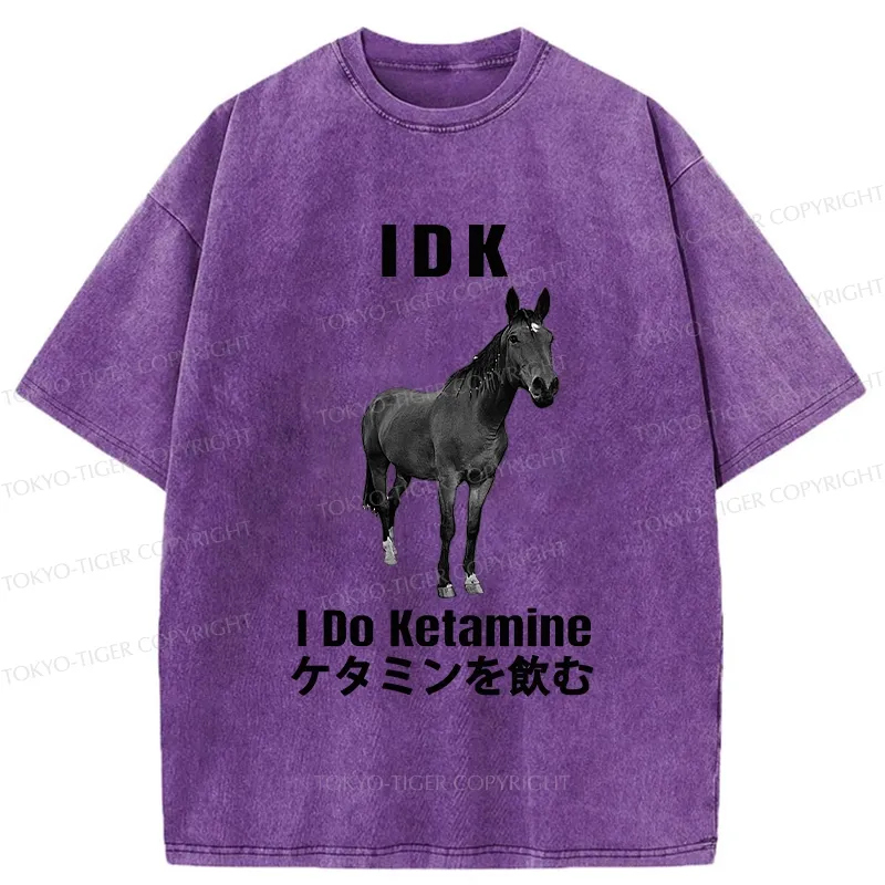 Tokyo-Tiger IDK I Do Ketamine Washed T-Shirt