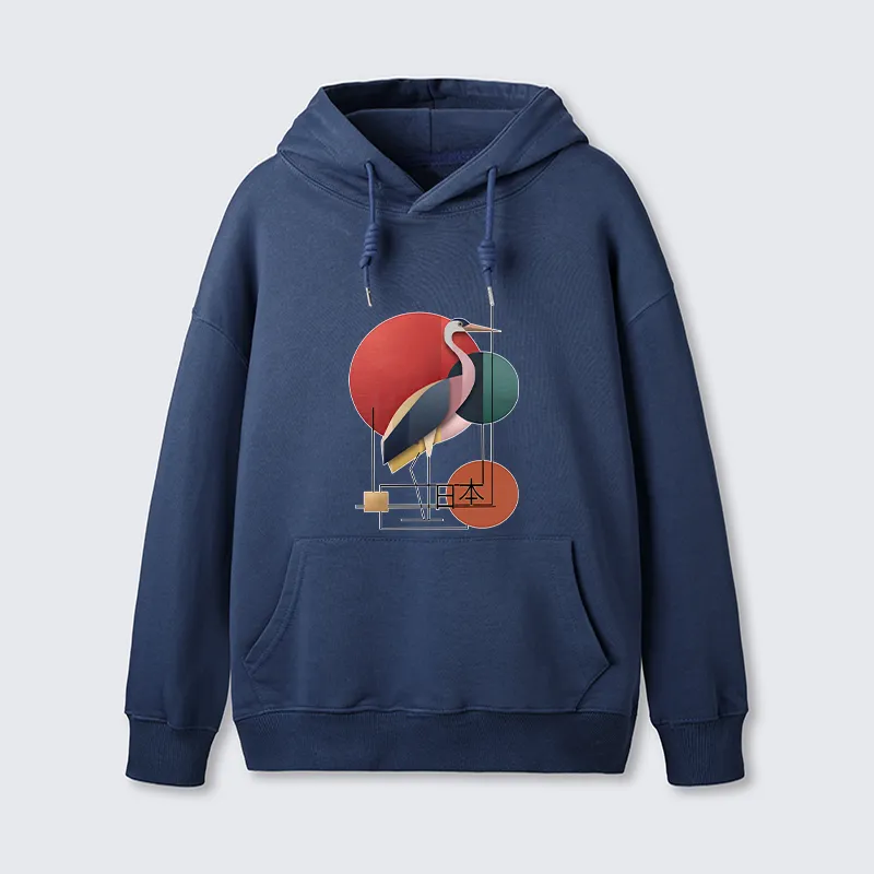 Tokyo-Tiger Geometric Crane Art Classic Hoodie Sale