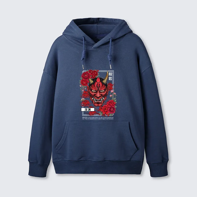Tokyo-Tiger Cool Oni Floral Art Classic Hoodie