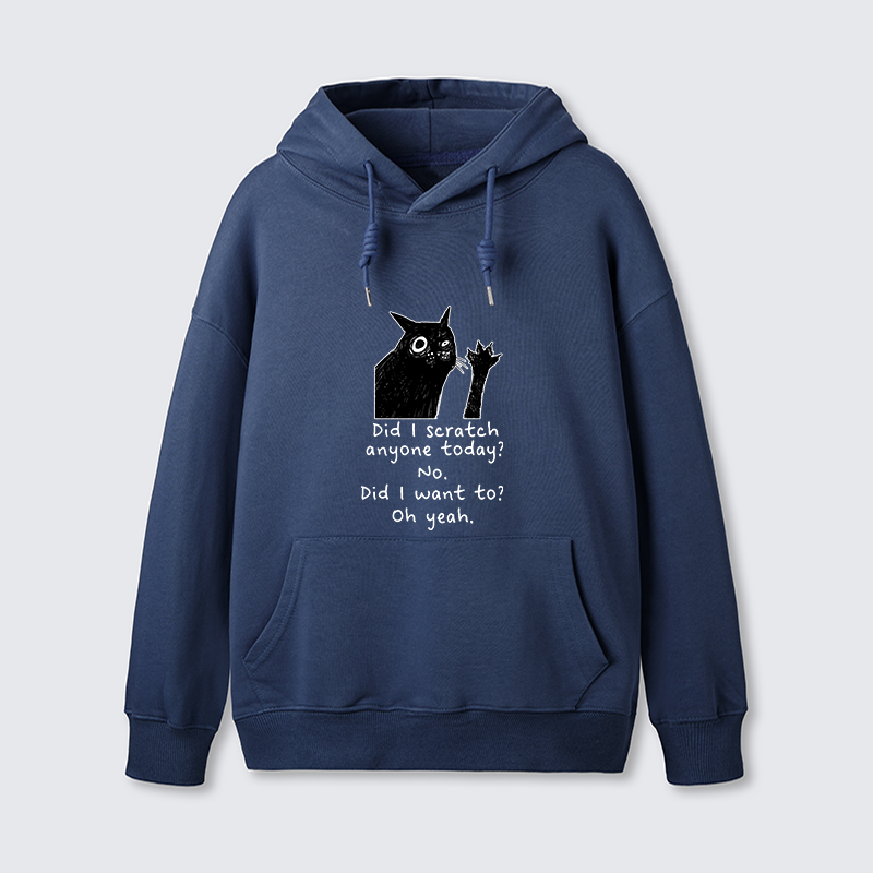 Tokyo-Tiger Black Cat Scratches People Classic Hoodie