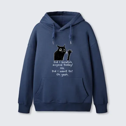 Tokyo-Tiger Black Cat Scratches People Classic Hoodie