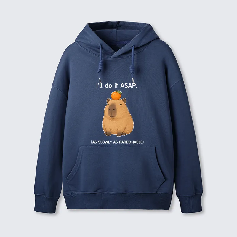 Tokyo-Tiger Slow Task Capybara Meme Classic Hoodie