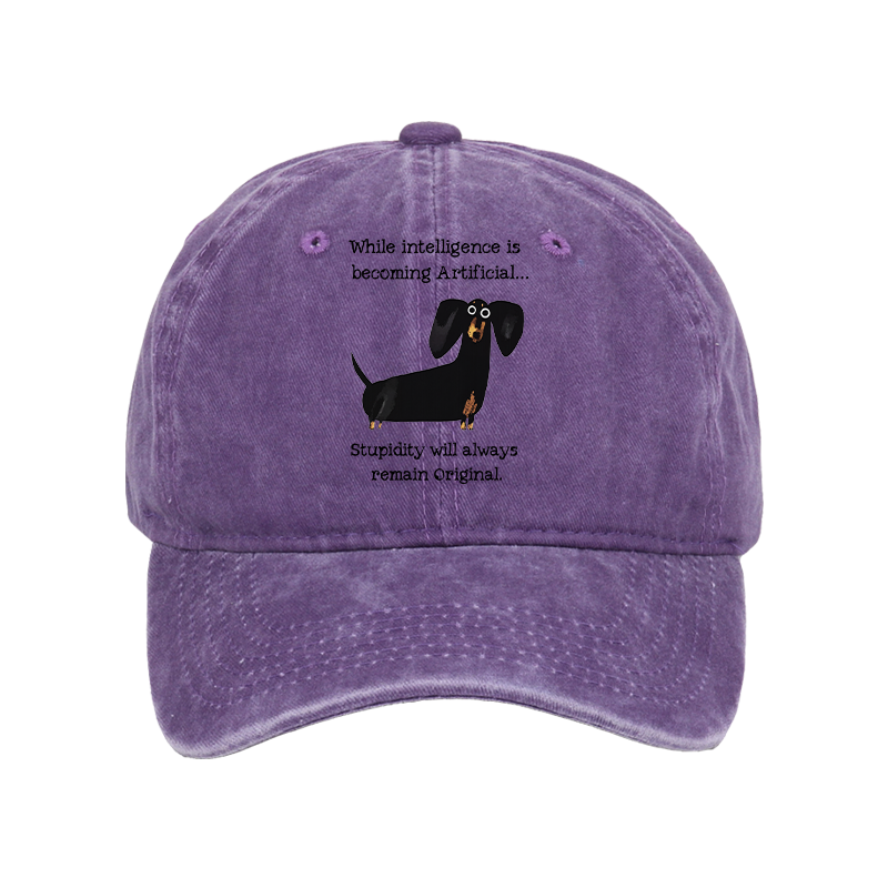 Tokyo-Tiger Dachshund Real Humor Funny Meme Washed Cap