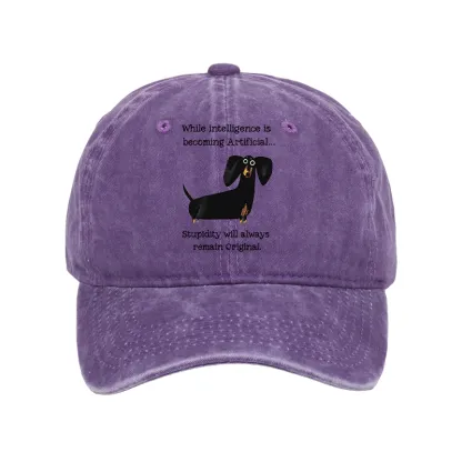 Tokyo-Tiger Dachshund Real Humor Funny Meme Washed Cap