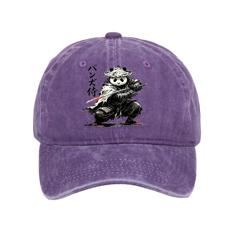 Tokyo-Tiger Panda Samurai Warrior Washed Cap