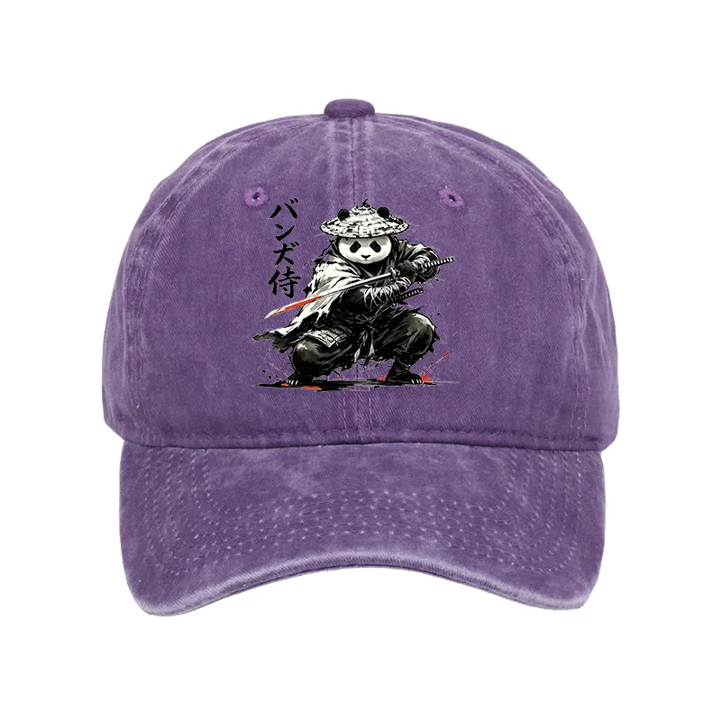 Tokyo-Tiger Panda Samurai Warrior Washed Cap