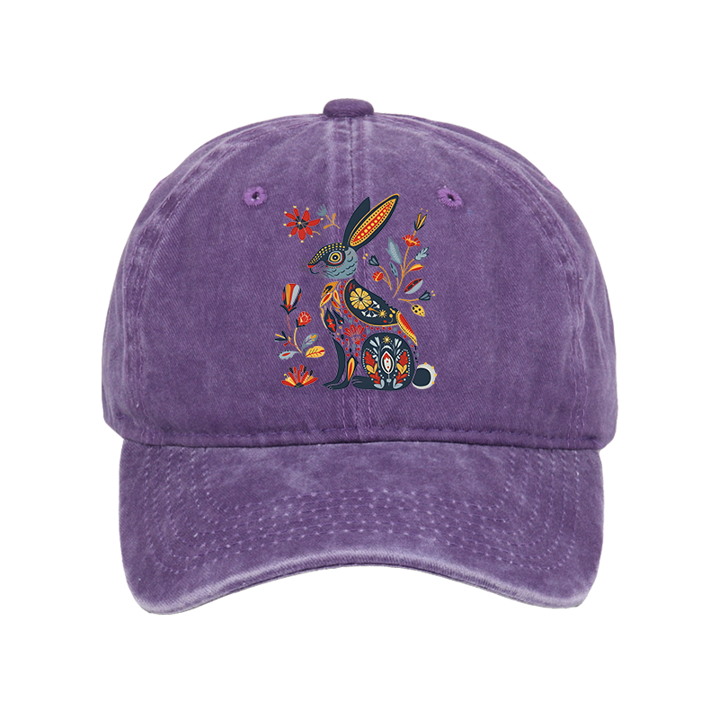 Tokyo-Tiger Folk Hare Bloom Washed Cap