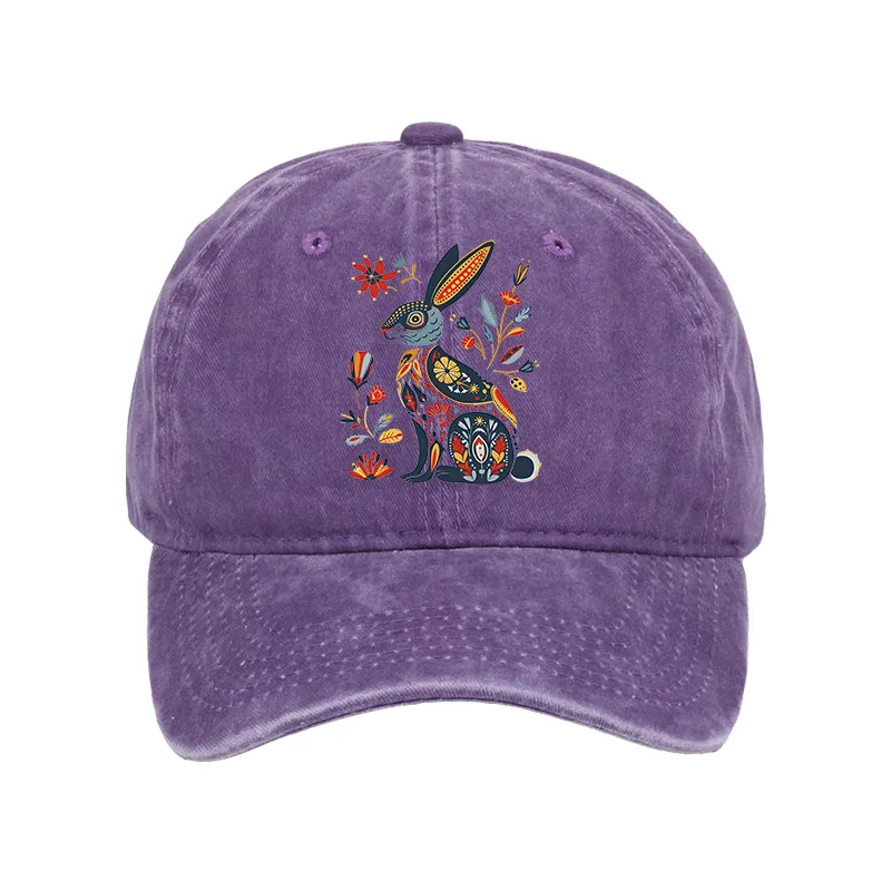 Tokyo-Tiger Folk Hare Bloom Washed Cap Sale
