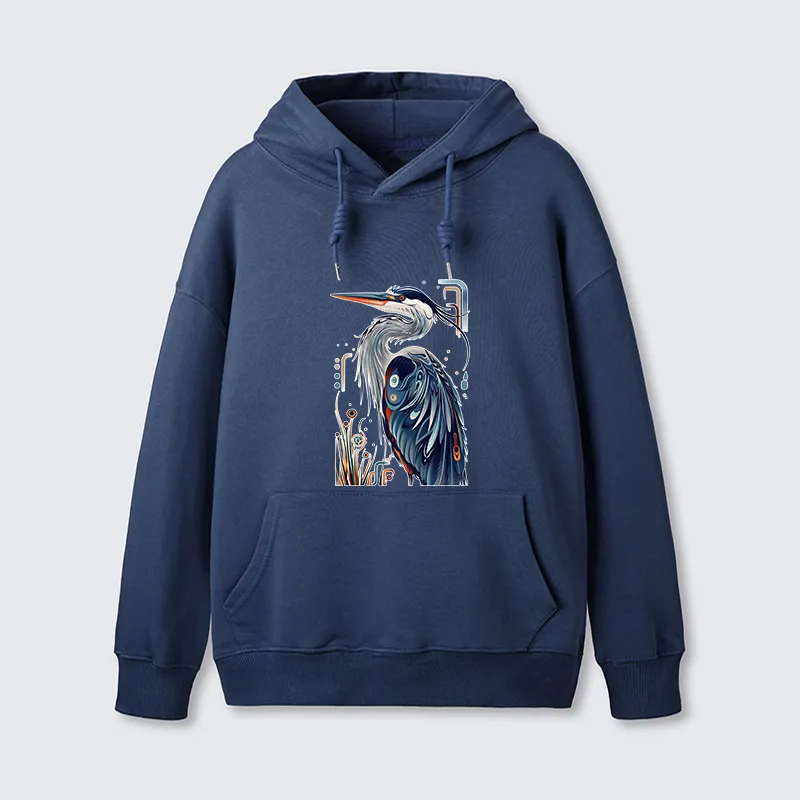 Tokyo-Tiger Stylish Blue Heron Classic Hoodie