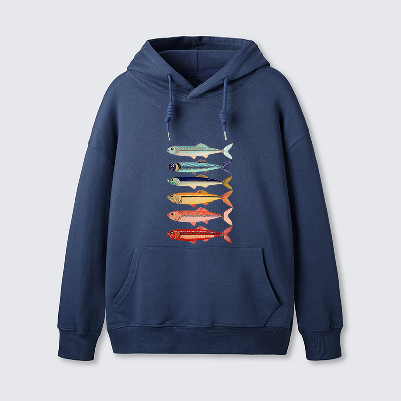 Tokyo-Tiger Colorful Fish Stack Classic Hoodie