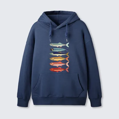 Tokyo-Tiger Colorful Fish Stack Classic Hoodie