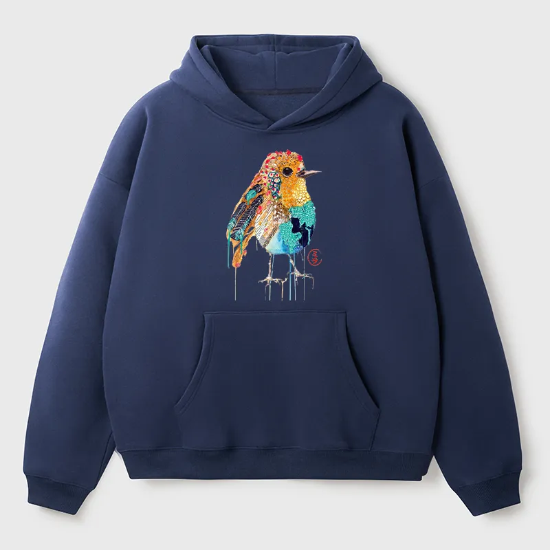Tokyo-Tiger Sparkly Wild Bird Adult Fleece Hoodie Sale