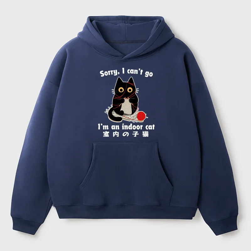 Tokyo-Tiger Indoor Cat Meme Adult Fleece Hoodie