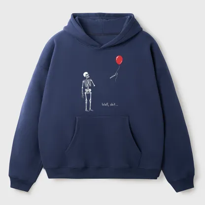 Tokyo-Tiger Skeleton Balloon Meme Adult Fleece Hoodie