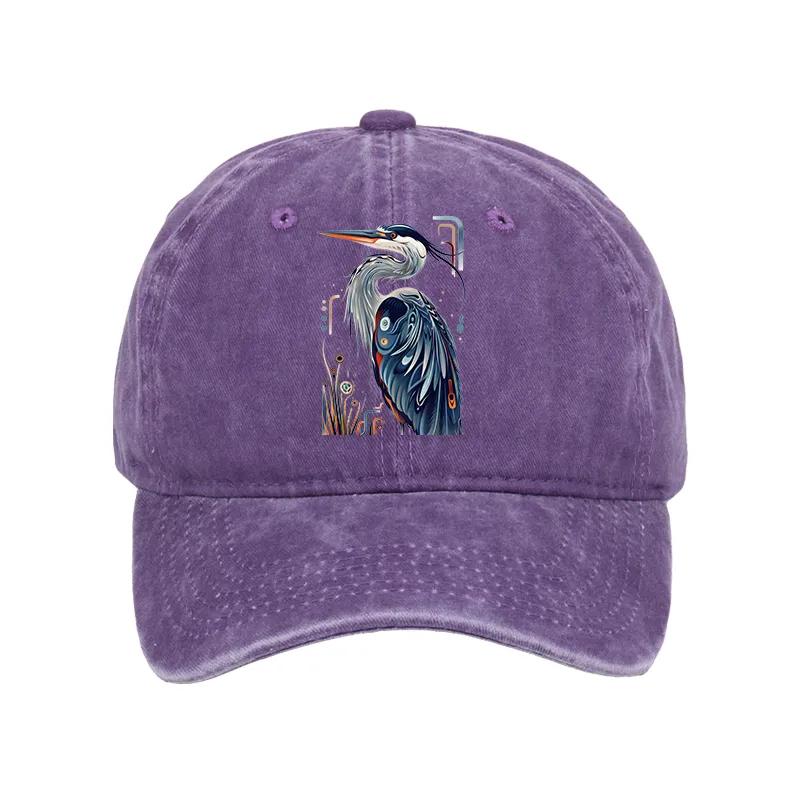 Tokyo-Tiger Stylish Blue Heron Washed Cap