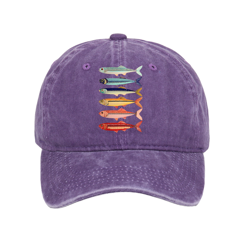 Tokyo-Tiger Colorful Fish Stack Washed Cap