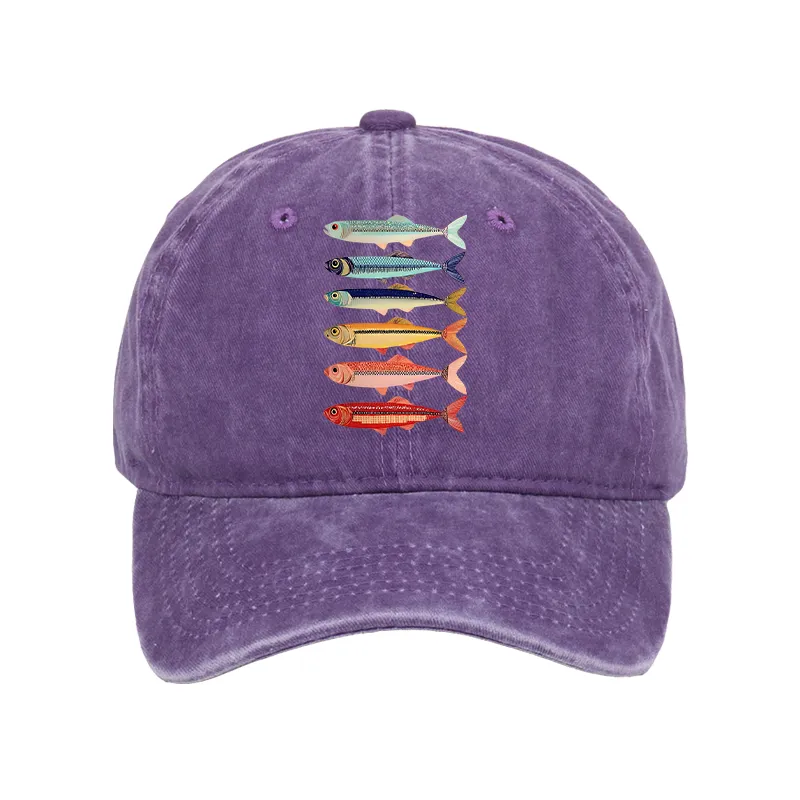 Tokyo-Tiger Colorful Fish Stack Washed Cap