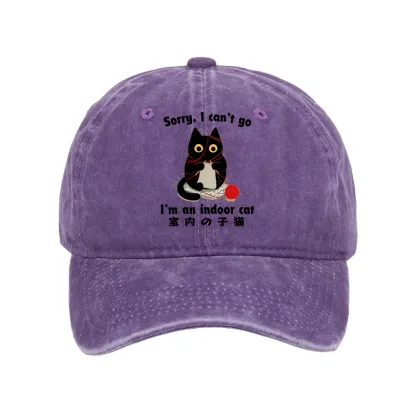 Tokyo-Tiger Indoor Cat Meme Washed Cap