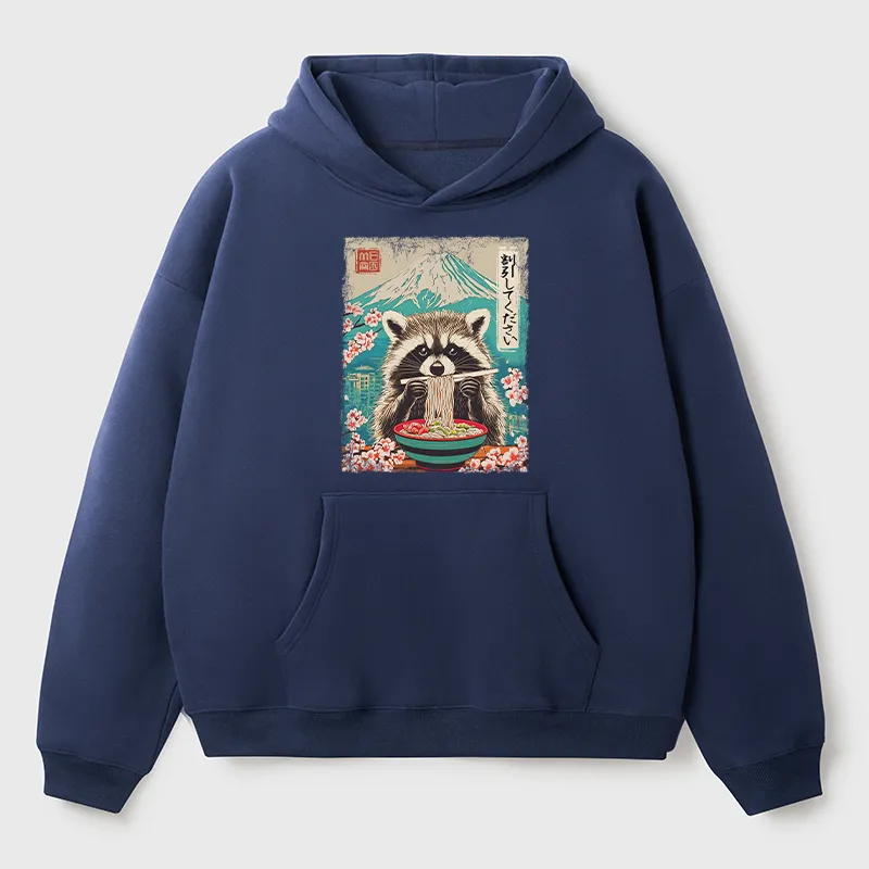Tokyo-Tiger Please Give Raccoon A Discount Adult Fleece Hoodie