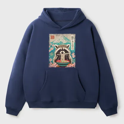 Tokyo-Tiger Please Give Raccoon A Discount Adult Fleece Hoodie