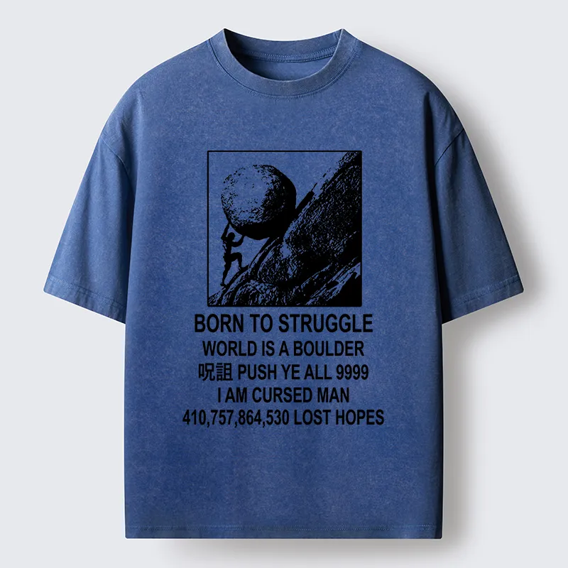 Tokyo‑Tiger Struggle Life Meme Washed T‑Shirt