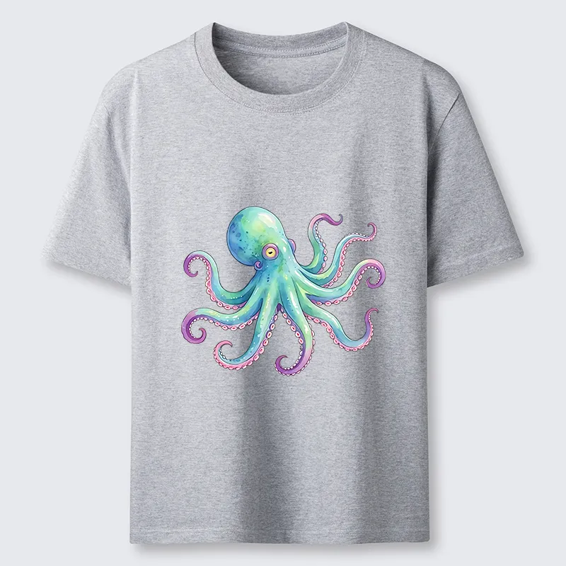 Tokyo-Tiger Watercolor Octopus Classic T-Shirt