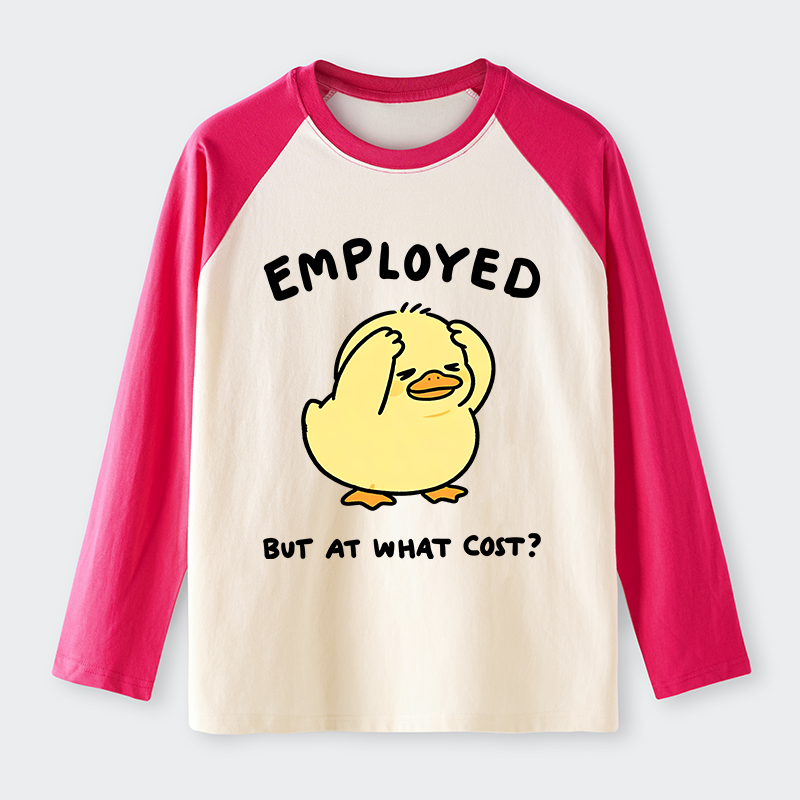 Tokyo-Tiger Funny Work Duck Raglan Long Sleeve T-shirt
