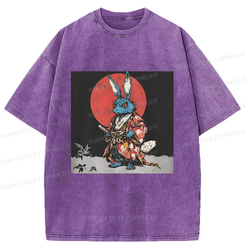 Tokyo-Tiger Easter Samurai Bunny Washed T-Shirt