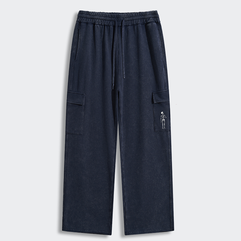 Tokyo-Tiger Skeleton Balloon Meme Washed Utility Sweatpants
