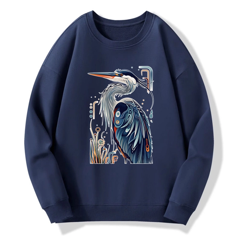 Tokyo-Tiger Stylish Blue Heron Classic Sweatshirt