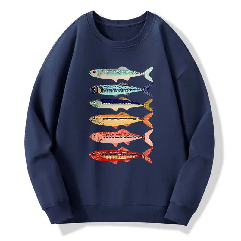 Tokyo-Tiger Colorful Fish Stack Classic Sweatshirt