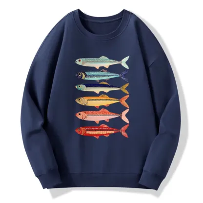 Tokyo-Tiger Colorful Fish Stack Classic Sweatshirt