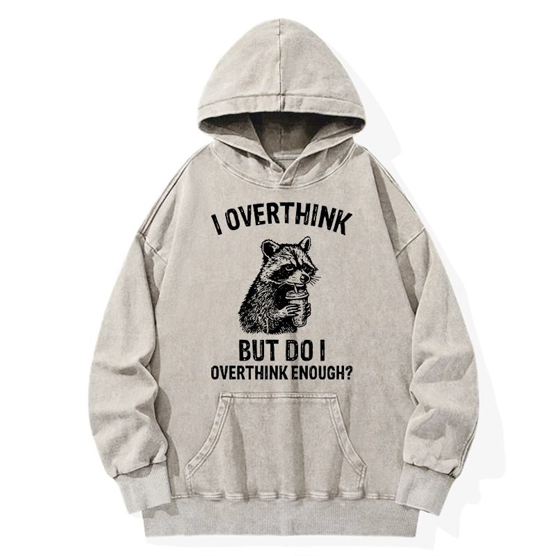 Tokyo-Tiger Constant Overthinking Washed Hoodie