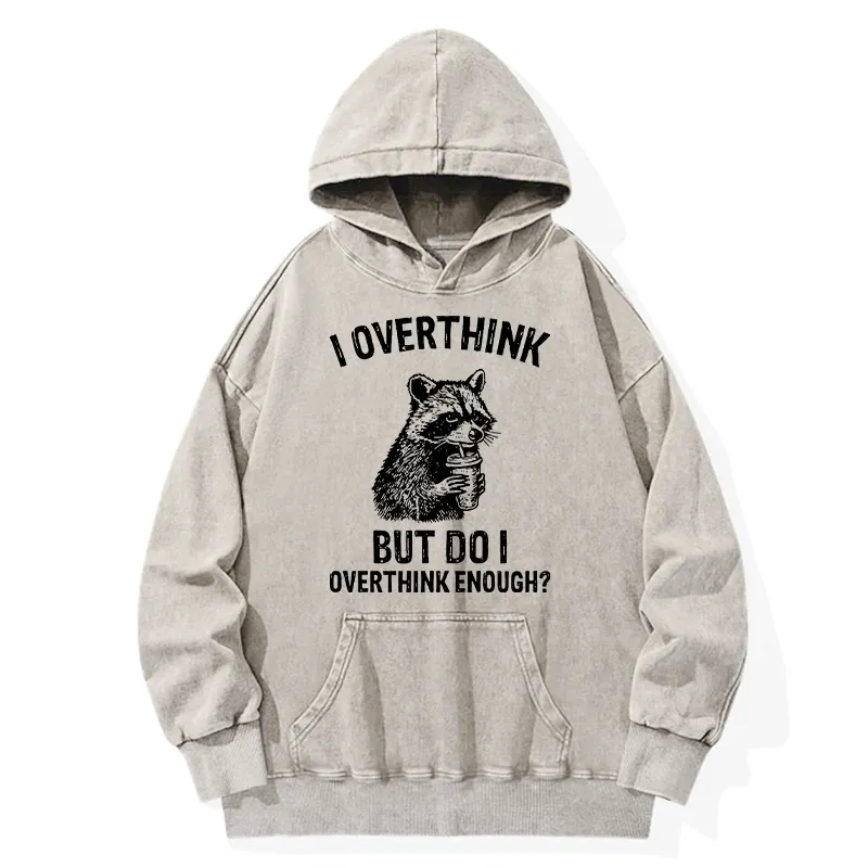 Tokyo-Tiger Constant Overthinking Washed Hoodie