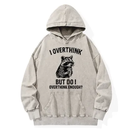 Tokyo-Tiger Constant Overthinking Washed Hoodie