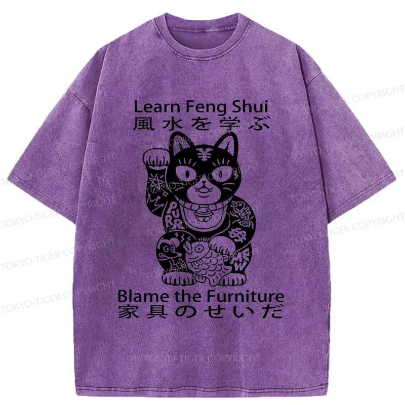 Tokyo-Tiger Learn Feng Shui Washed T-Shirt