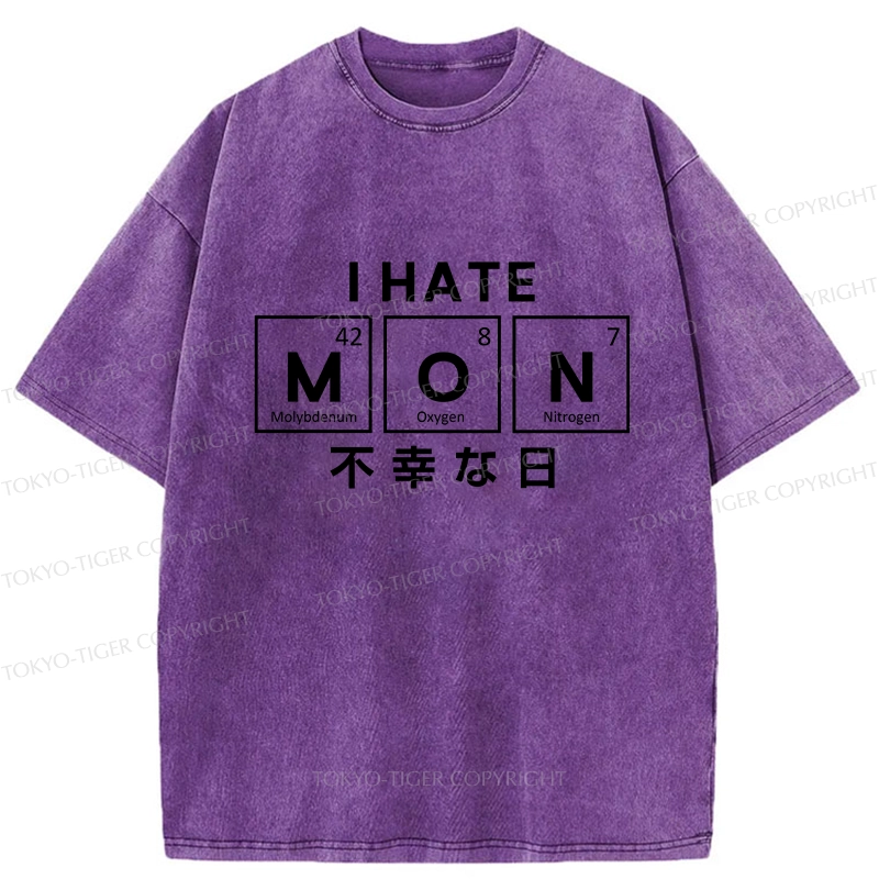Tokyo-Tiger I Hate Monday Washed T-Shirt