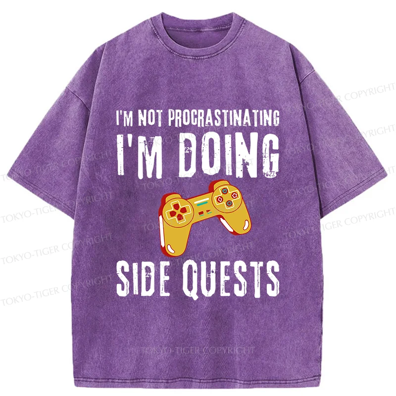 Tokyo-Tiger I'm Not Procrastinating Washed T-Shirt