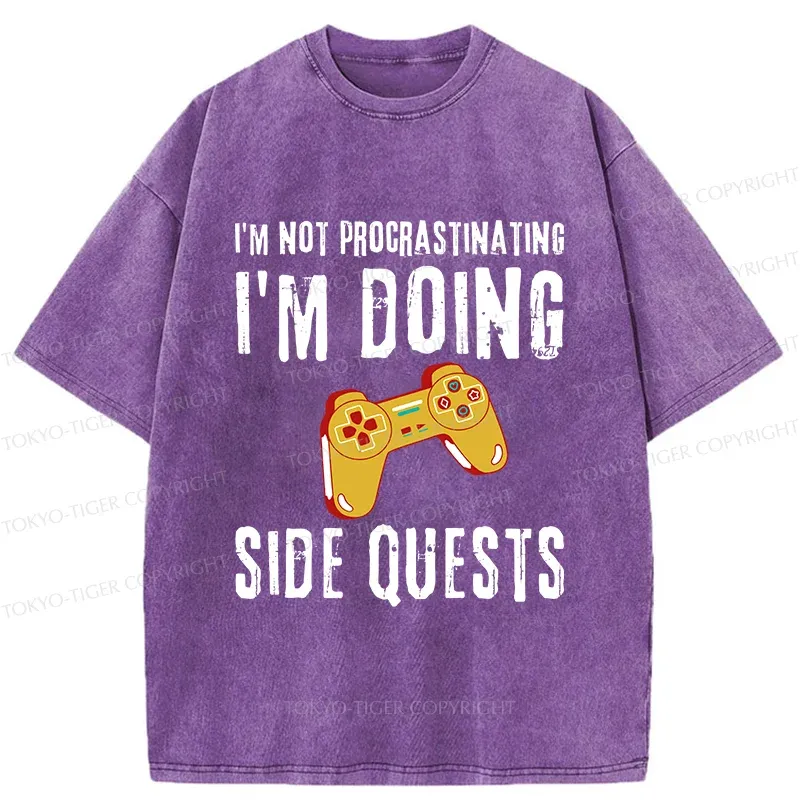 Tokyo-Tiger I'm Not Procrastinating Washed T-Shirt