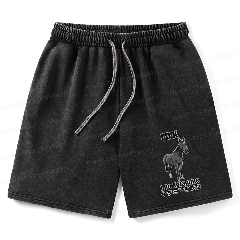 Tokyo-Tiger IDK I Do Ketamine Washed Shorts