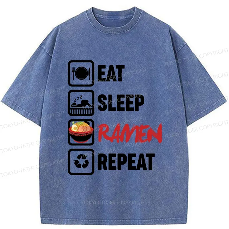 Tokyo-Tiger Daily List Washed T-Shirt