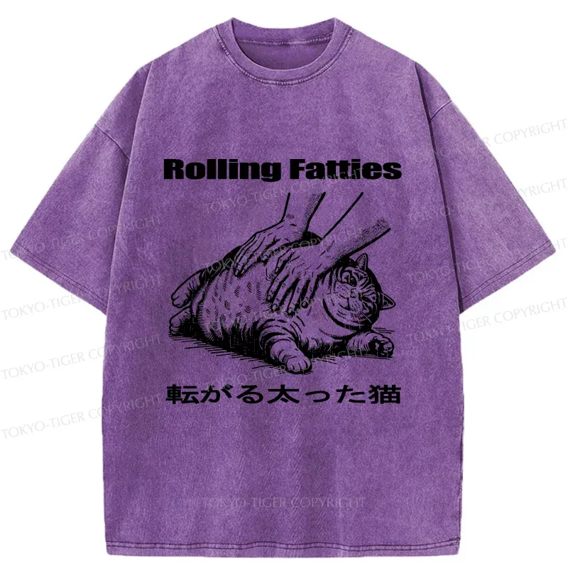 Tokyo-Tiger Fat Cat Washed T-Shirt