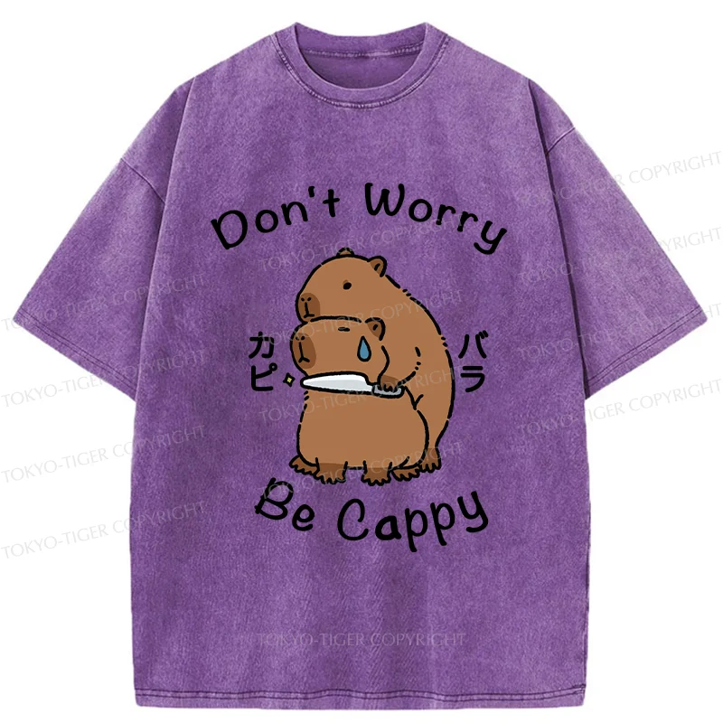 Tokyo-Tiger Don't Worry Be Cappy Washed T-Shirt