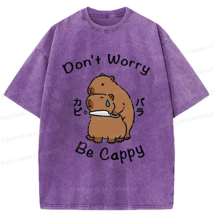 Tokyo-Tiger Don't Worry Be Cappy Washed T-Shirt