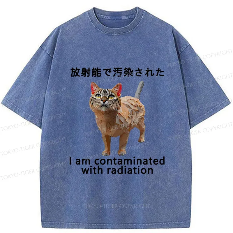 Tokyo-Tiger Mutated Cat Washed T-Shirt